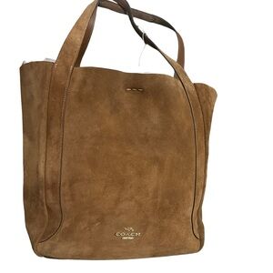 Coach Reversible Hadley Tote Bag – Brown Leather / Suede Style Shoulder Handbag
